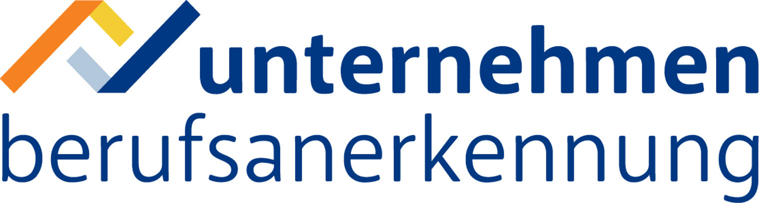 Logo mit Schriftzug "Unternehmen Berufsanerkennung"