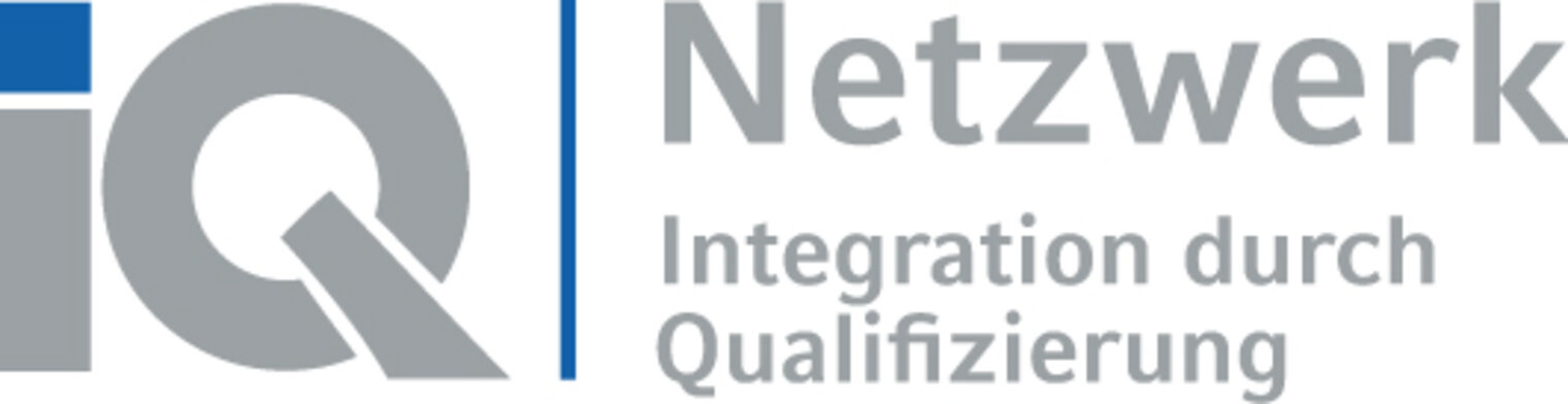Logo mit Schriftzug "IQ Netzwerk - Integration durch Qualifizierung"
